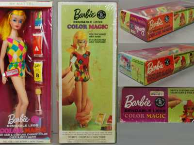 La rara Barbie color Magic, risalente al 1966, la prima a cui era possibile cambiare il colore dei capelli